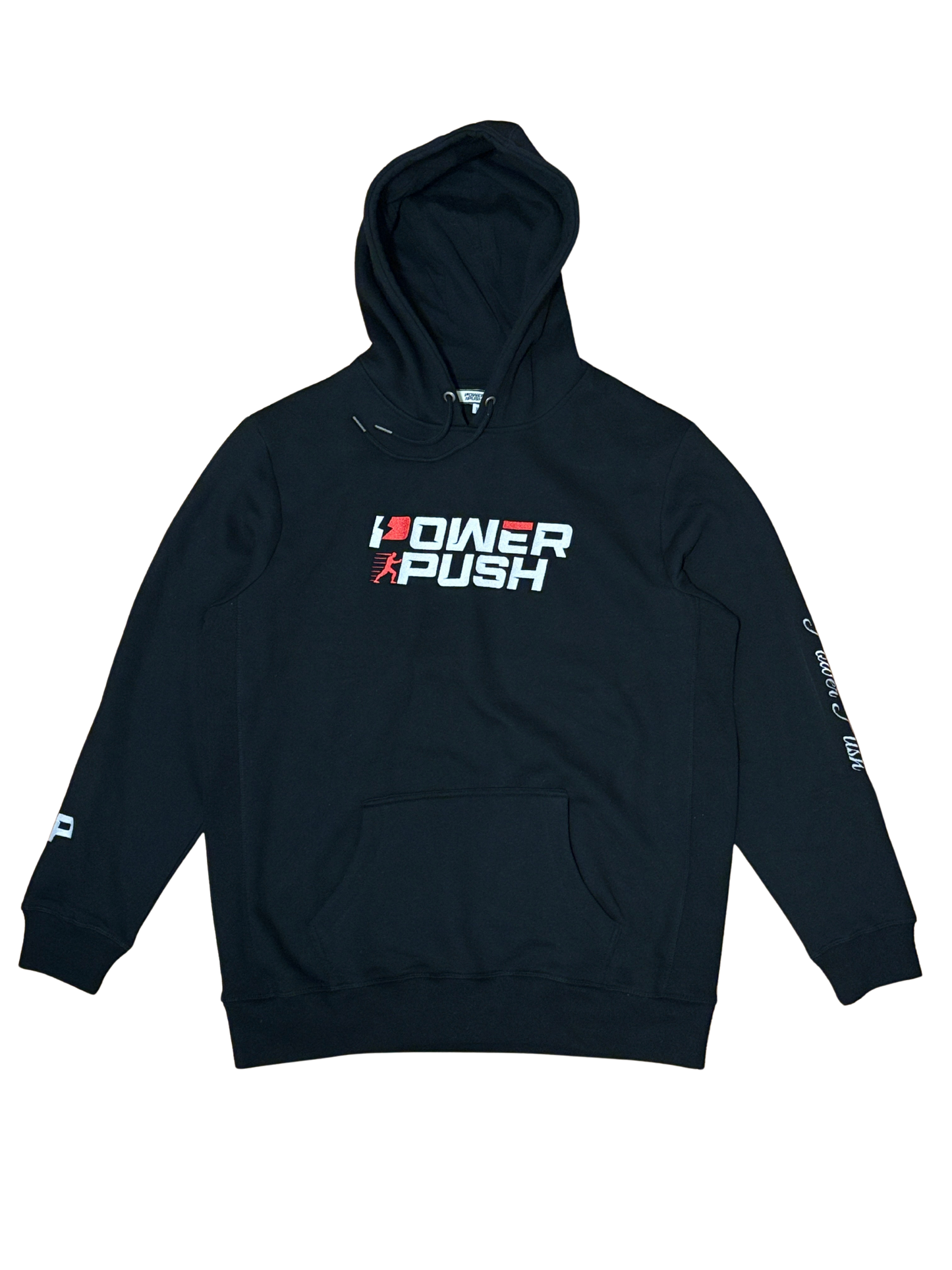 Power Push Premium Organic Cotton Luxury Hoodie (Black)