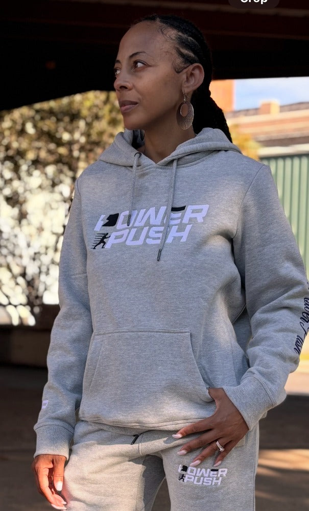 Power Push Premium Organic Cotton Luxury Hoodie (Heather Grey)
