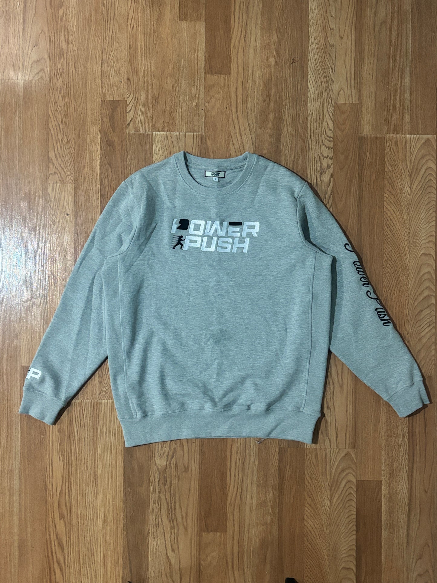 Power Push Premium
Heavyweight Organic Cotton Crewneck -Luxury Streetwear
Sweatshirt (Grey)