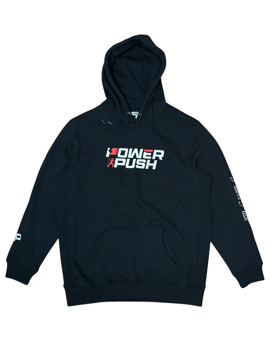 Power Push Premium Organic Cotton Luxury Hoodie (Black)
