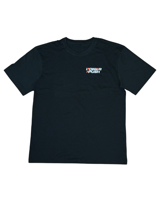 Power Push Premium Organic Cotton T-Shirt – Heavyweight Luxury Tee (Black)