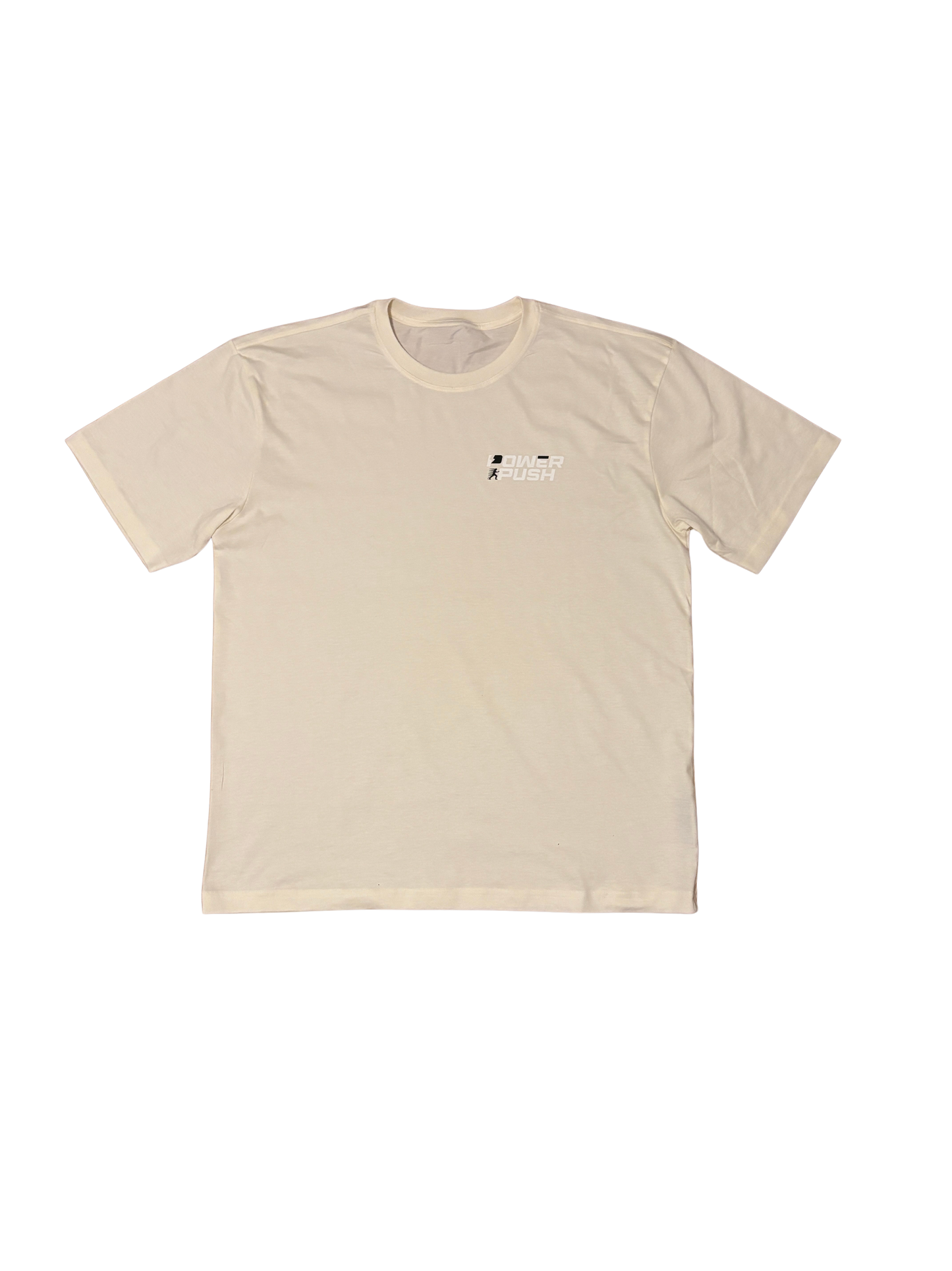 Power Push Premium Organic Cotton T-Shirt – Heavyweight Luxury Tee (Cream)