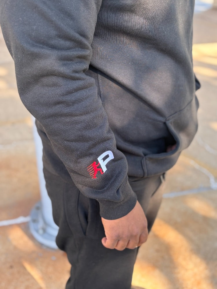 Power Push Premium Organic Cotton Luxury Hoodie (Black)