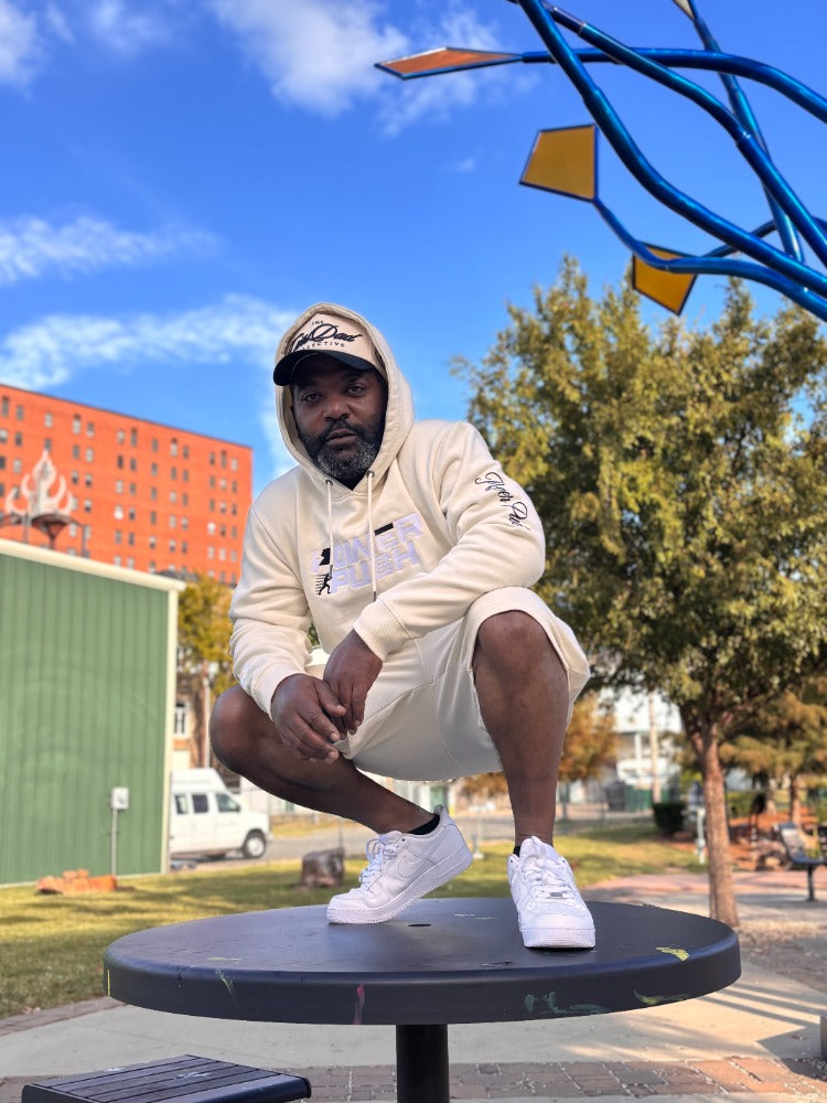 Power Push Premium Organic Cotton Luxury Hoodie (Cream)