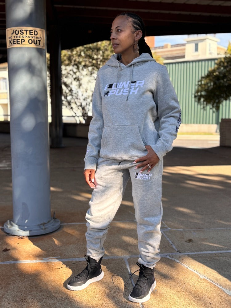 Power Push Premium Organic Cotton Luxury Hoodie (Heather Grey)