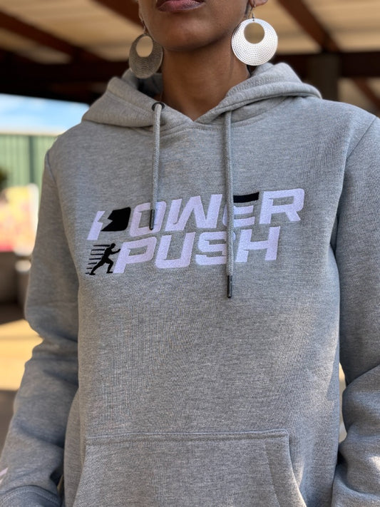 Power Push Premium Organic Cotton Luxury Hoodie (Heather Grey)