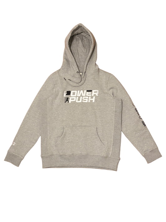 Power Push Premium Organic Cotton Luxury Hoodie (Heather Grey)