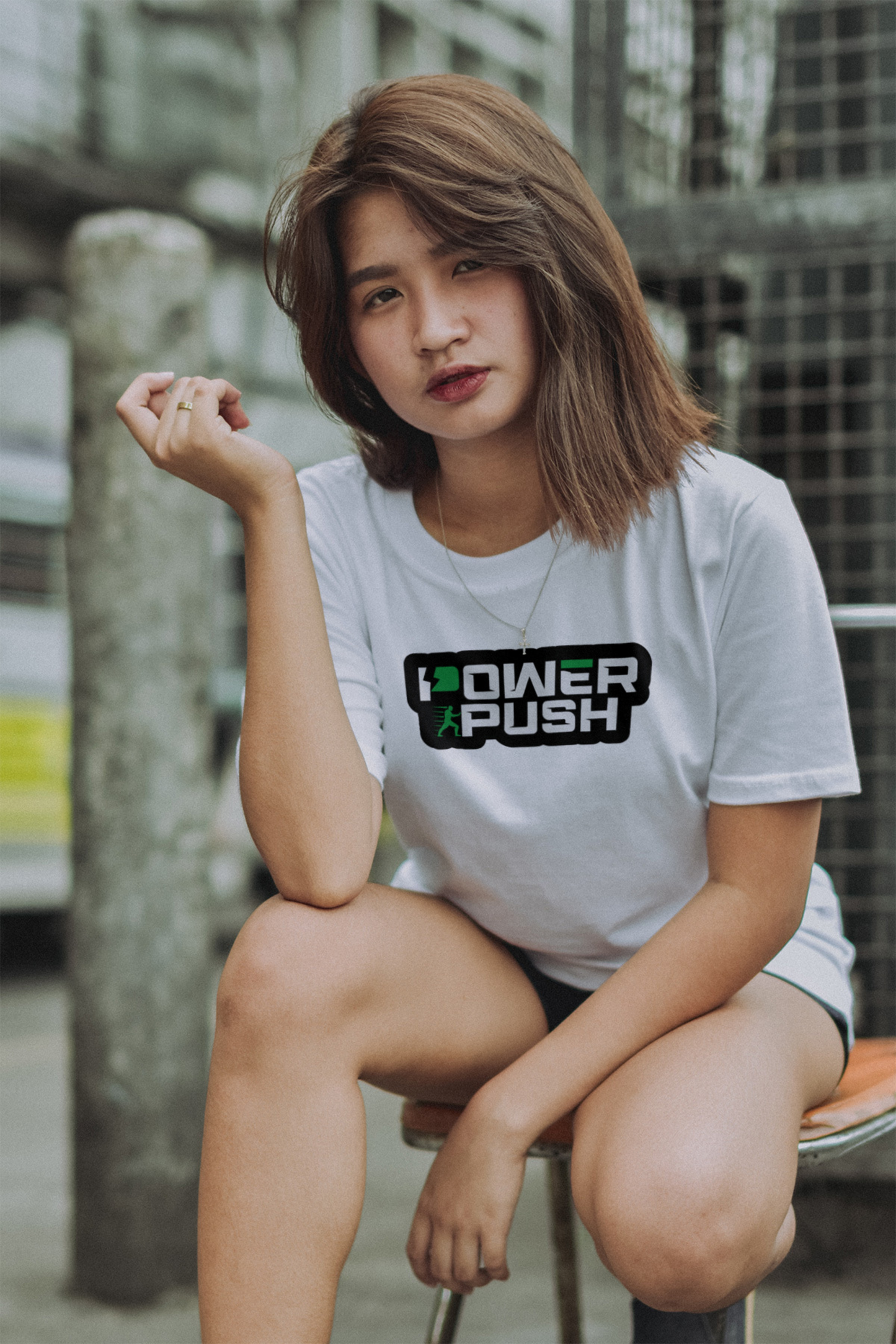 Power Push Bold Logo T-Shirt | Green